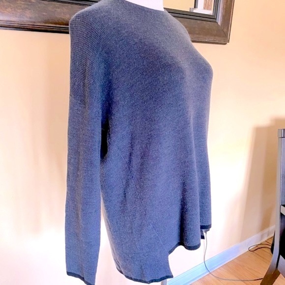 Eileen Fisher Gray Merino Wool Box Top Sweater Women’s Size XS - Picture 6 of 11